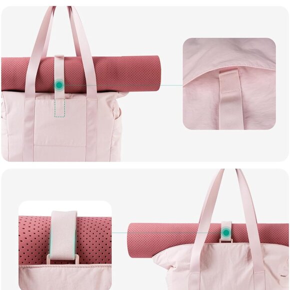 Tote Bag for Women with Zipper, Gym tote with Compartments, Work Tote Nurse Danc - Picture 5 of 7